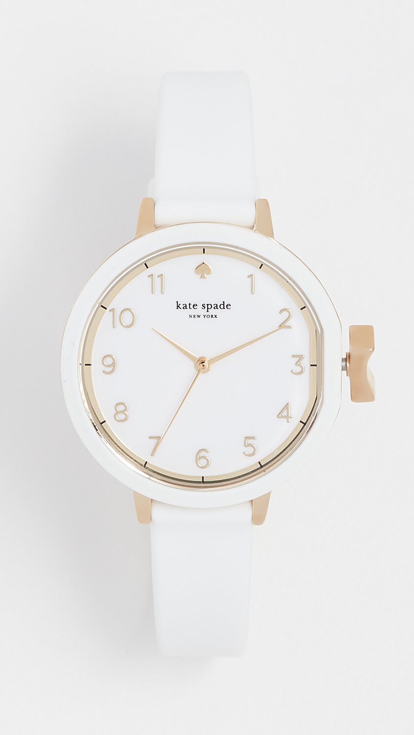 Kate Spade Park Row Quartz Metal and Silicone Three-Hand Watch