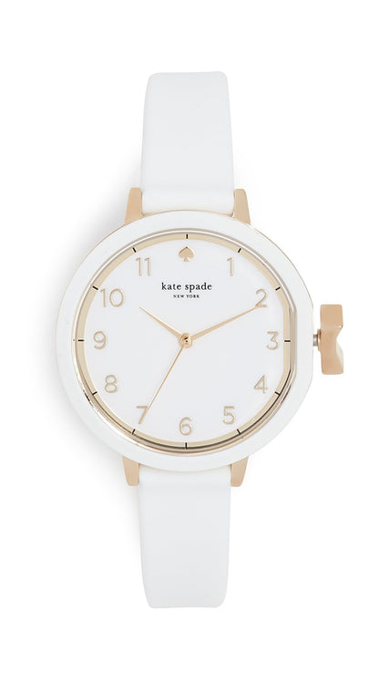 Kate Spade Park Row Quartz Metal and Silicone Three-Hand Watch