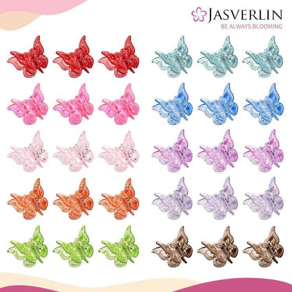 Glitter Mini Butterfly Hair Claw Clips