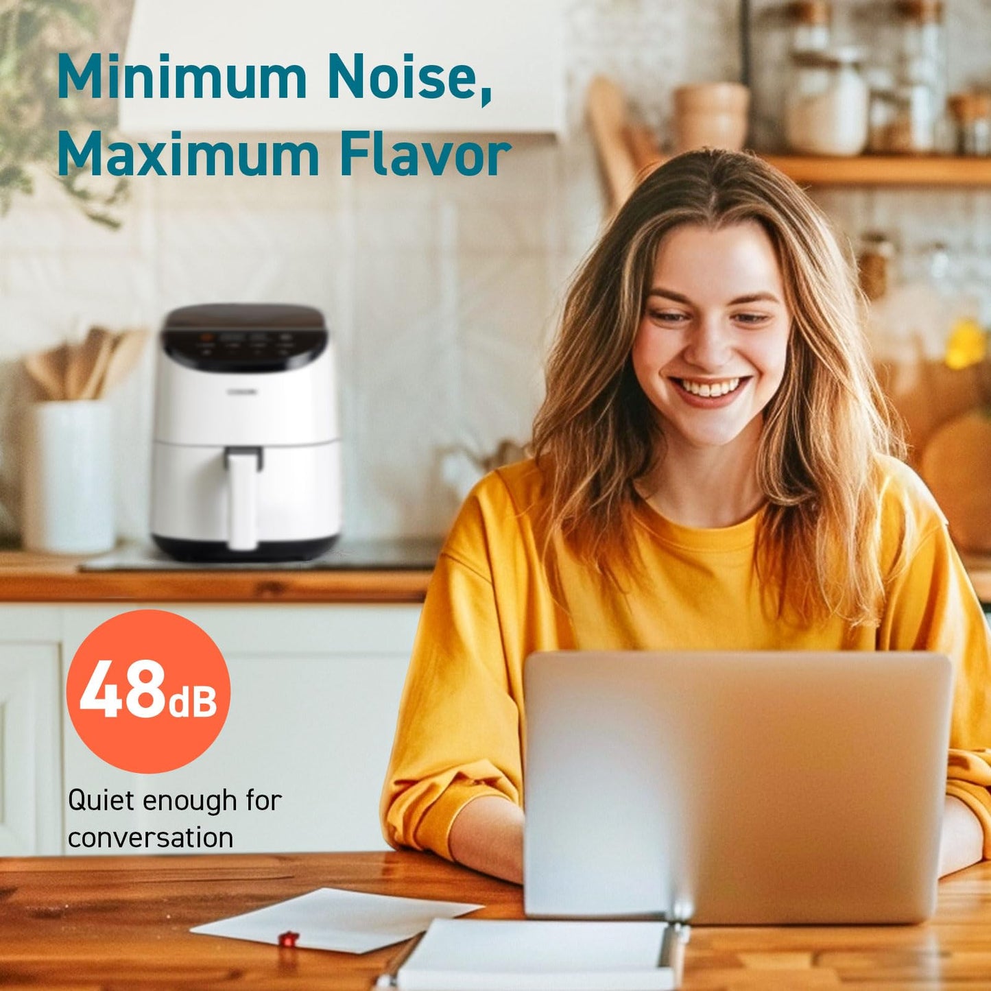 Mini Air Fryer 2.1 Qt, 4-in-1