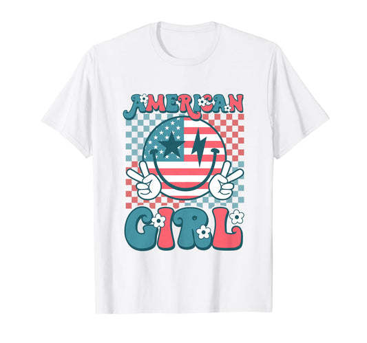 Retro Groovy American Girl Tee