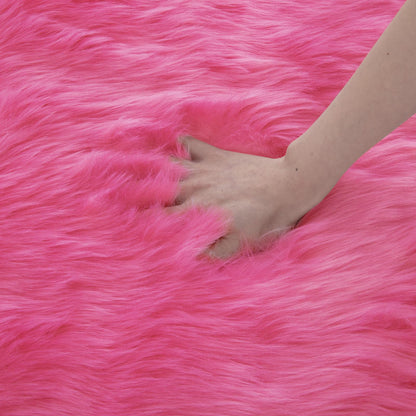 Furry Heart Shaped Area Rug