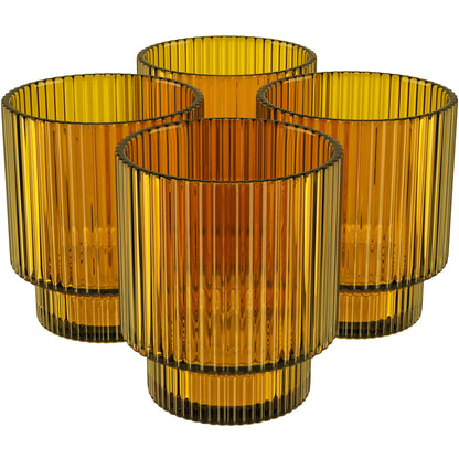 Vintage Fluted Lowball Glasses