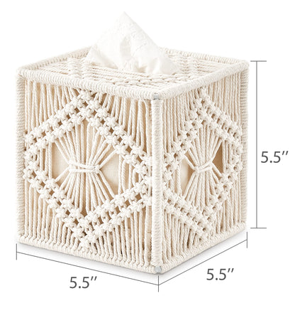 Macrame Tissue Box Cover