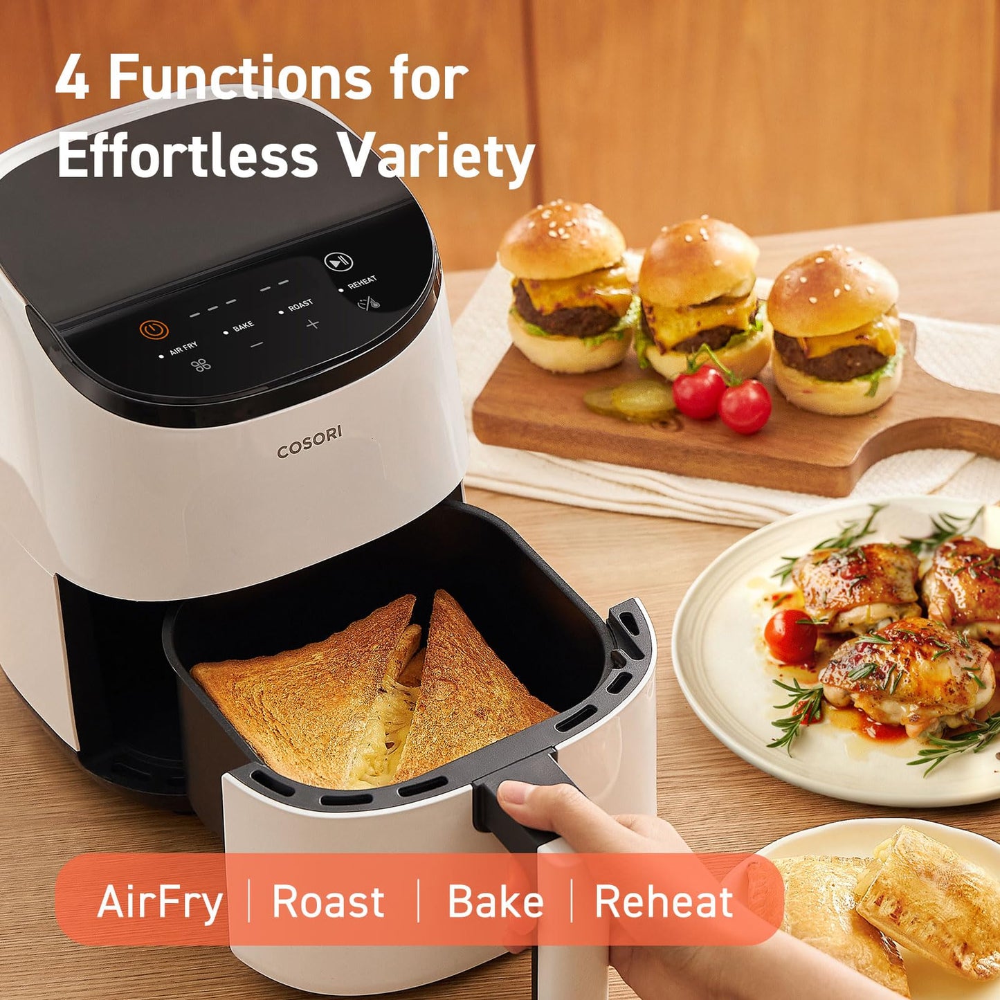 Mini Air Fryer 2.1 Qt, 4-in-1