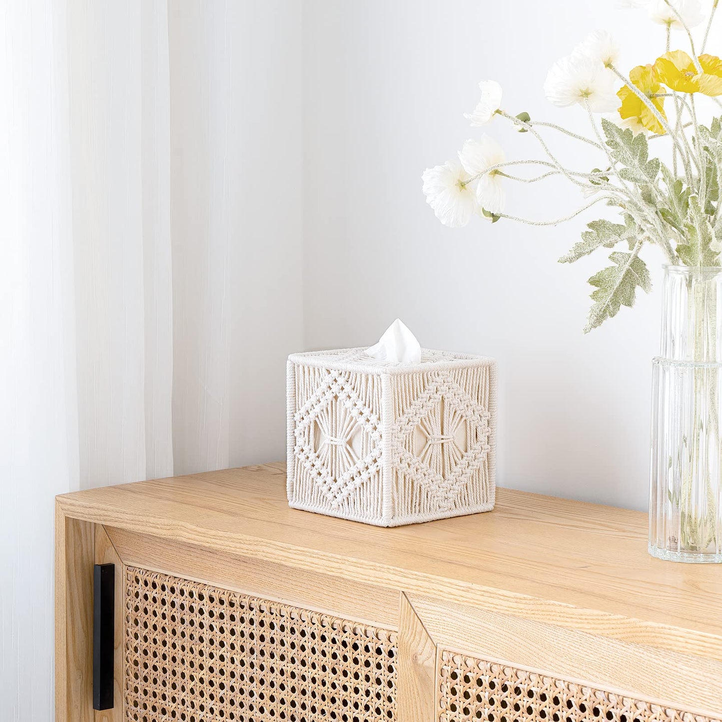 Macrame Tissue Box Cover