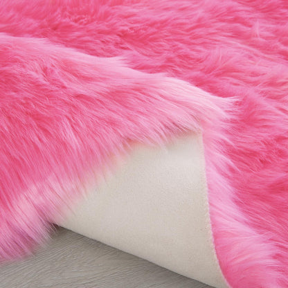 Furry Heart Shaped Area Rug