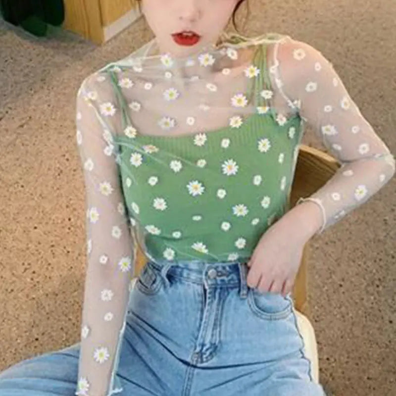 Mesh Daisy Top