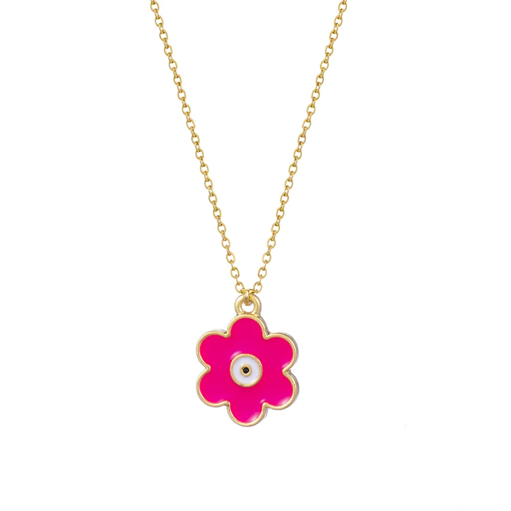 Flower Strawberry Mushroom Necklace