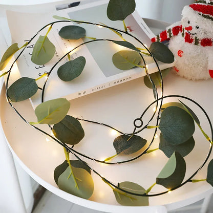 Leaf Garland with Fairy Lghts