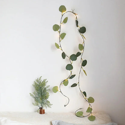 Leaf Garland with Fairy Lghts