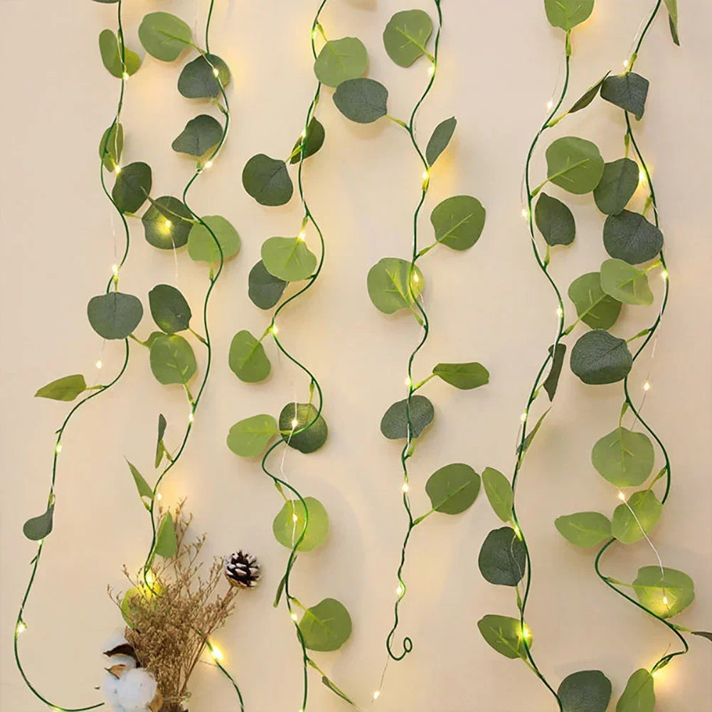 Leaf Garland with Fairy Lghts